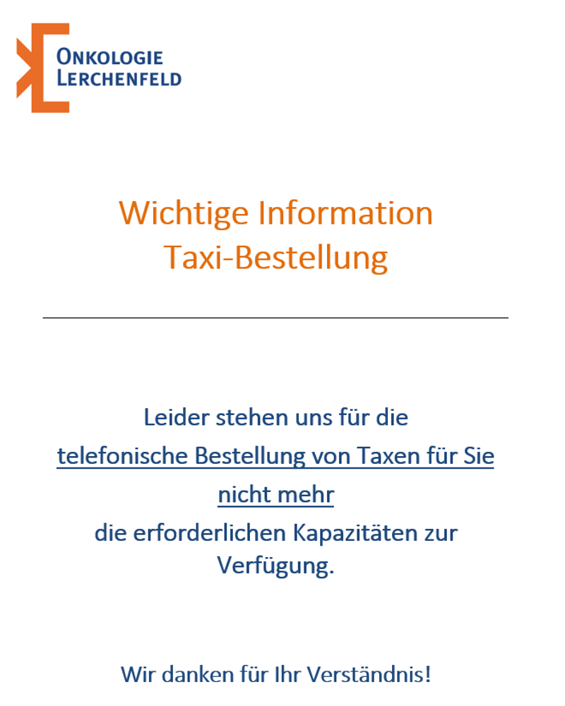 Taxi-Bestellung